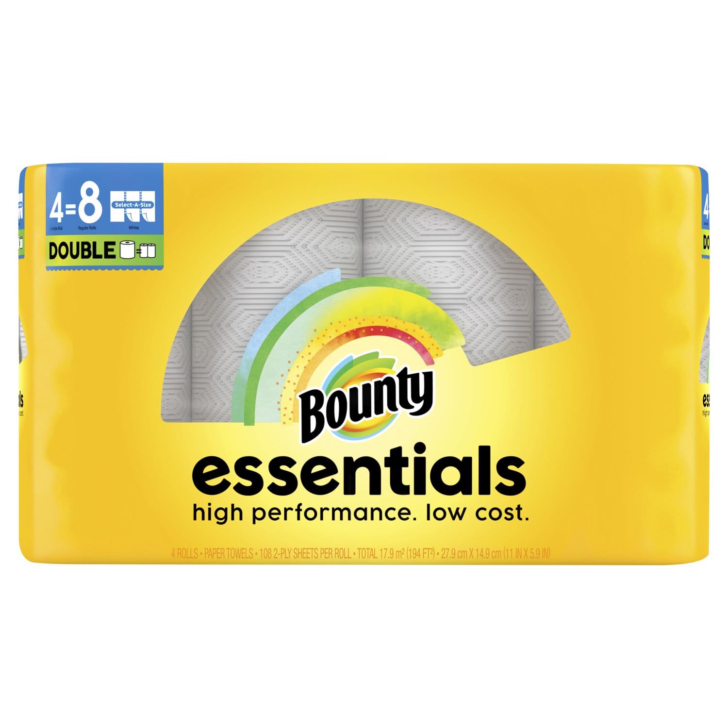 Bounty Essentials Paper Towels 108 sheet 1 ply 4 pk - Case of 6