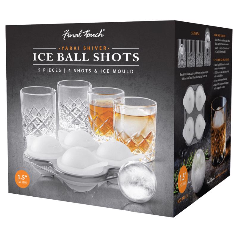 FINAL TOUCH - Final Touch 2.5 oz Clear Glass Yarai Shot Glass Set