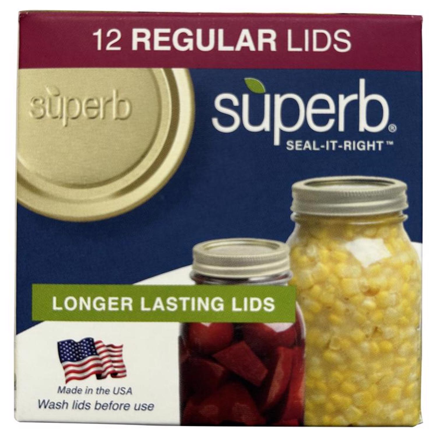 Superb Regular Mouth Canning Lid 12 pk - Case of 24