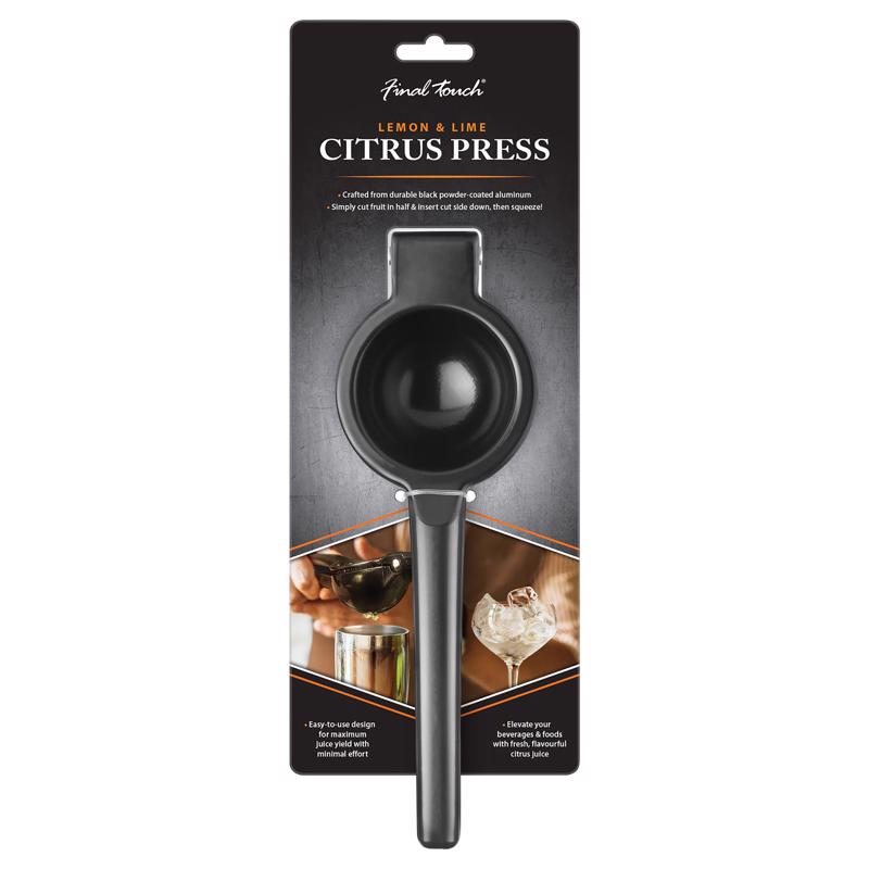 FINAL TOUCH - Final Touch Black Die Cast Aluminum 3 oz Citrus Juicer
