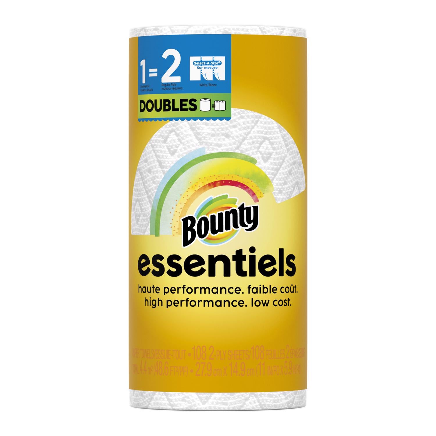 Bounty Essentials Paper Towels 108 sheet 2 ply 1 pk - Case of 24