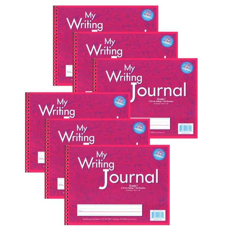 ZANER-BLOSER - My Writing, Journal, Grade 1, Pink, Pack of 6