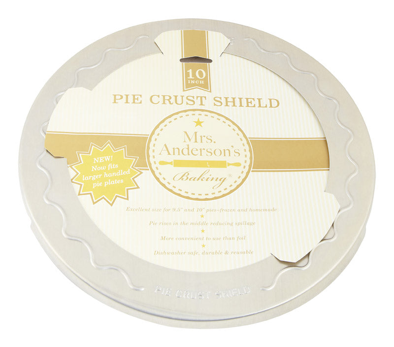 MRS. ANDERSON'S - Mrs. Anderson's Baking 10 in. L Pie Crust Shield Silver