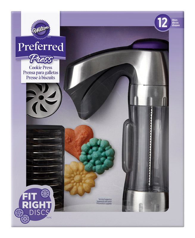 WILTON - Wilton Preferred Press Cookie Press Silver 1 pc