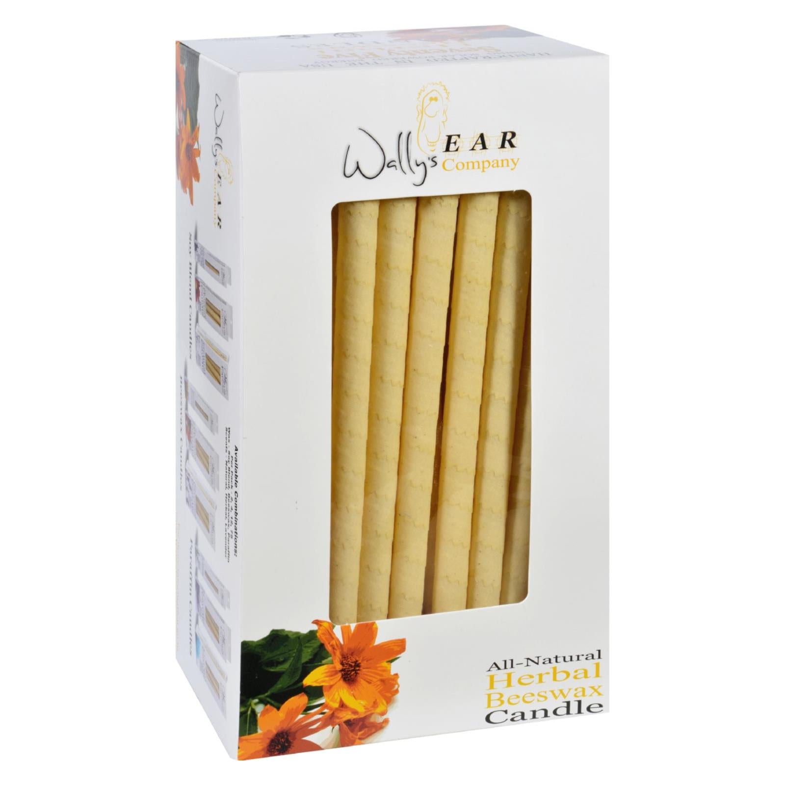 Wally's Natural Products Beeswax Candles - Herbal - Case of 75