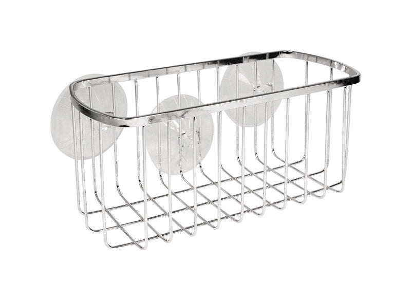 IDESIGN - iDesign Chrome Silver Stainless Steel Shower Basket