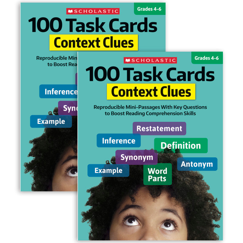 SCHOLASTIC TEACHING SOLUTIONS - 100 Task Cards: Context Clues Activity Book, Pack of 2