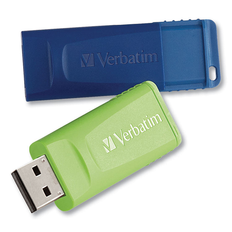 Verbatim - Store 'n' Go USB Flash Drive, 64 GB, Assorted Colors, 2/Pack