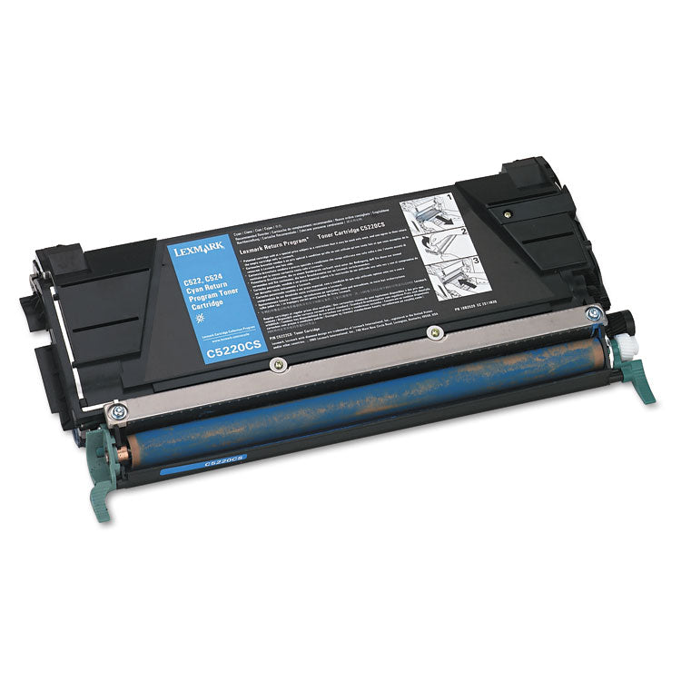 Lexmark - C5220CS Return Program Toner, 3,000 Page-Yield, Cyan