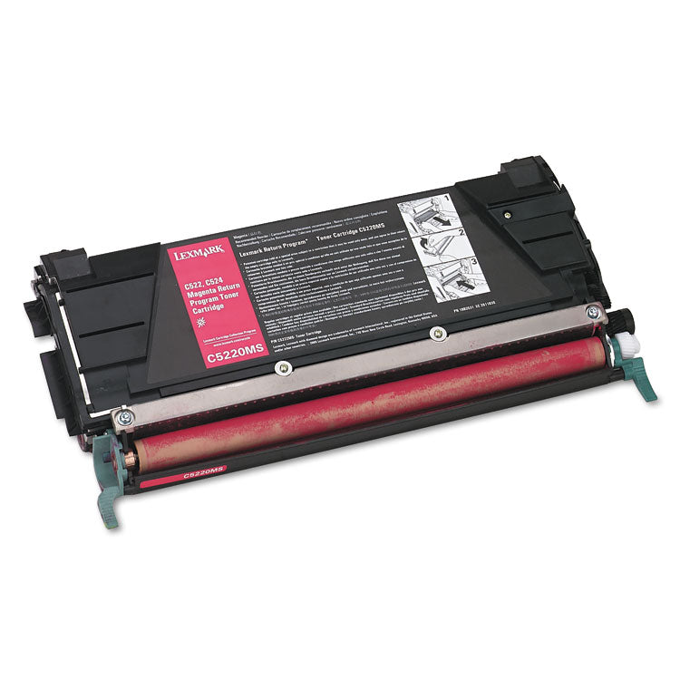 Lexmark - C5220MS Return Program Toner, 3,000 Page-Yield, Magenta