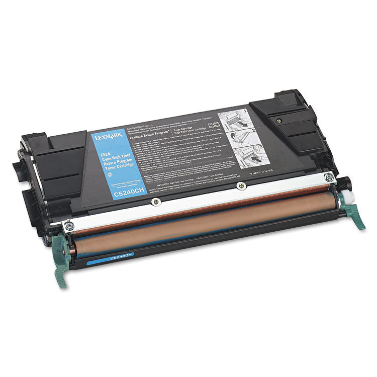 Lexmark - C5240CH Return Program High-Yield Toner, 5,000 Page-Yield, Cyan