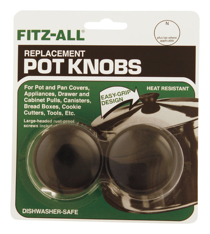 FITZ-ALL - Fitz-All Plastic Replacement Pot Knob Black [55707]