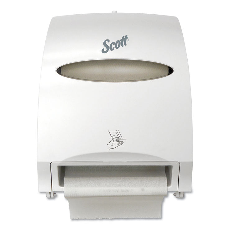 Scott - Essential Electronic Hard Roll Towel Dispenser, 12.7 x 9.57 x 15.76, White