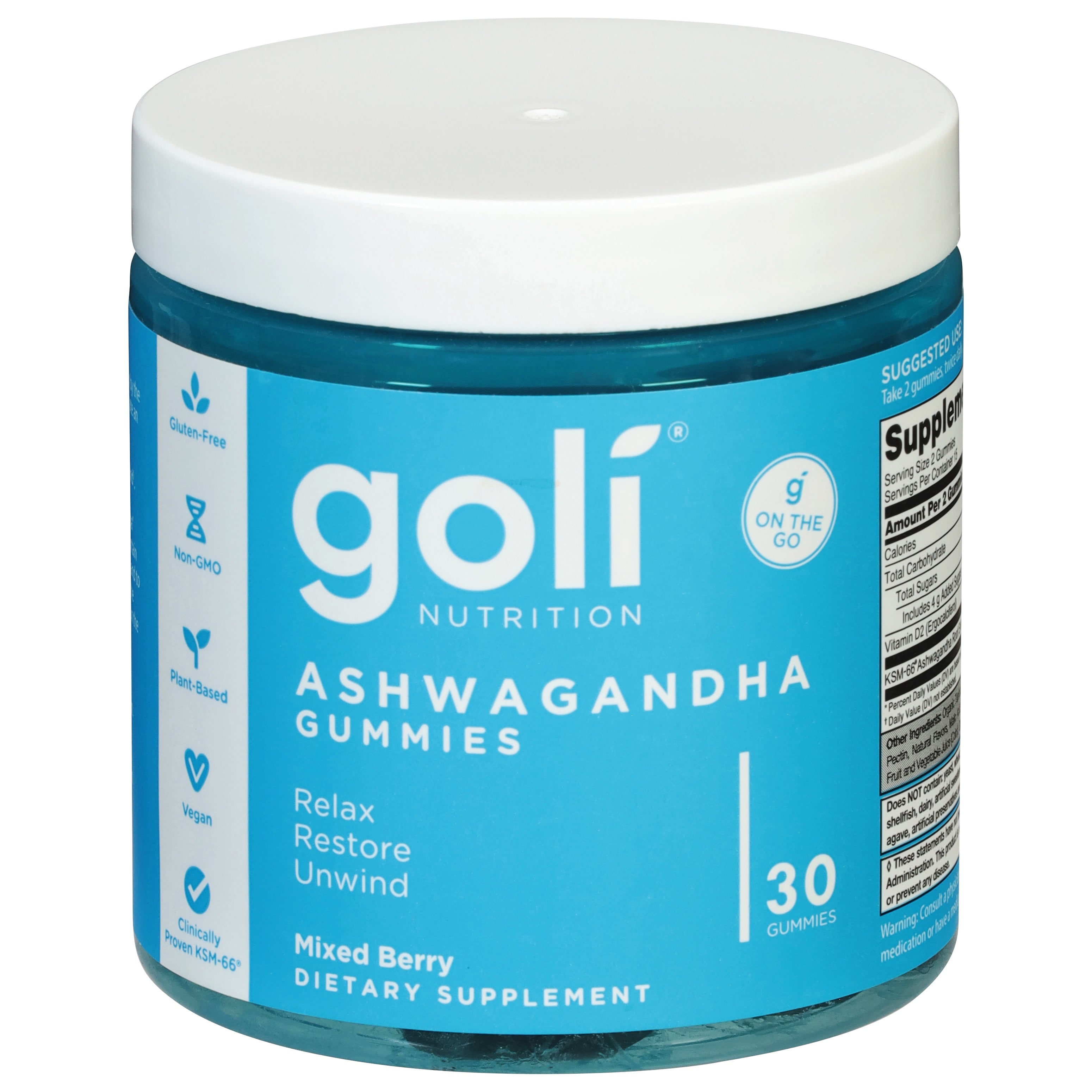 Goli Mixed Berry Ashwagandha 30 Gummies - Case of 1