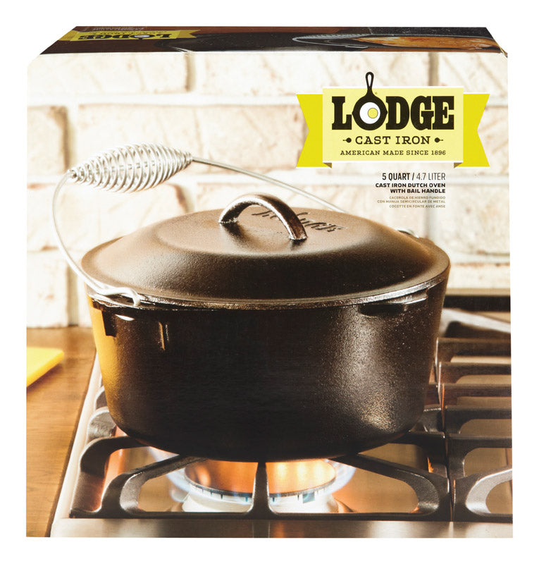 LODGE - Lodge Logic Cast Iron Dutch Oven 10.25 in. 5 Black