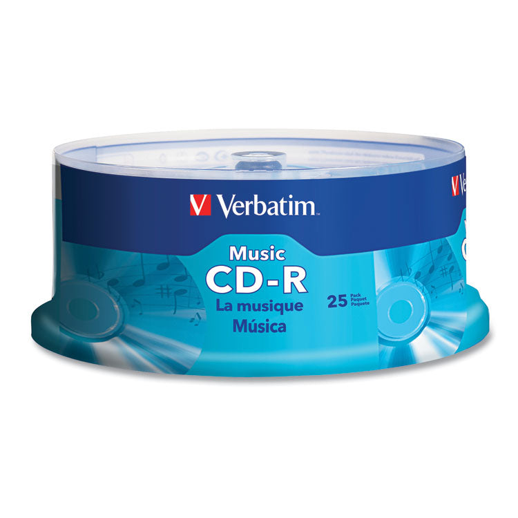 Verbatim - CD-R Music Recordable Disc, 700 MB/80 min, 40x, Spindle, Silver, 25/Pack