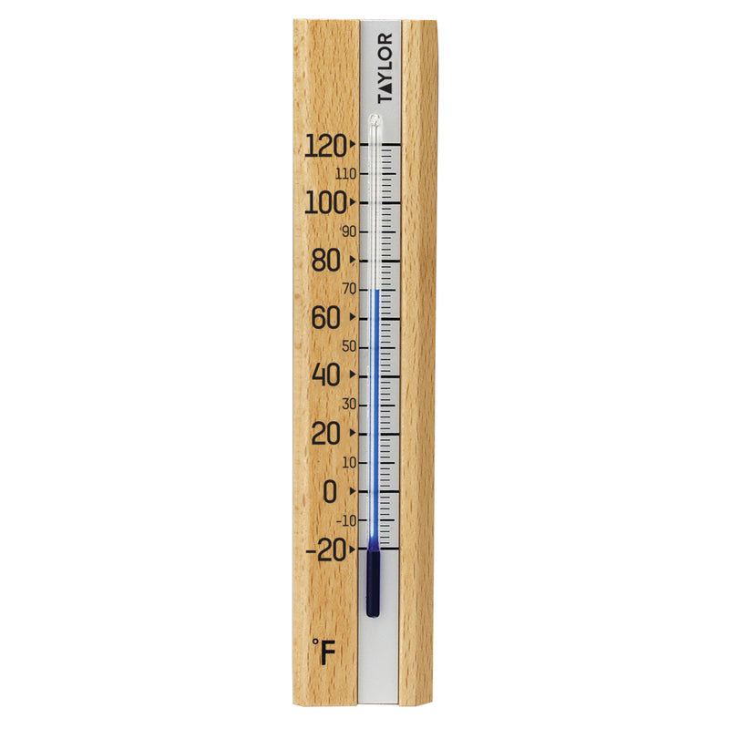 TAYLOR - Taylor Tube Thermometer Wood Brown 6.5 in.