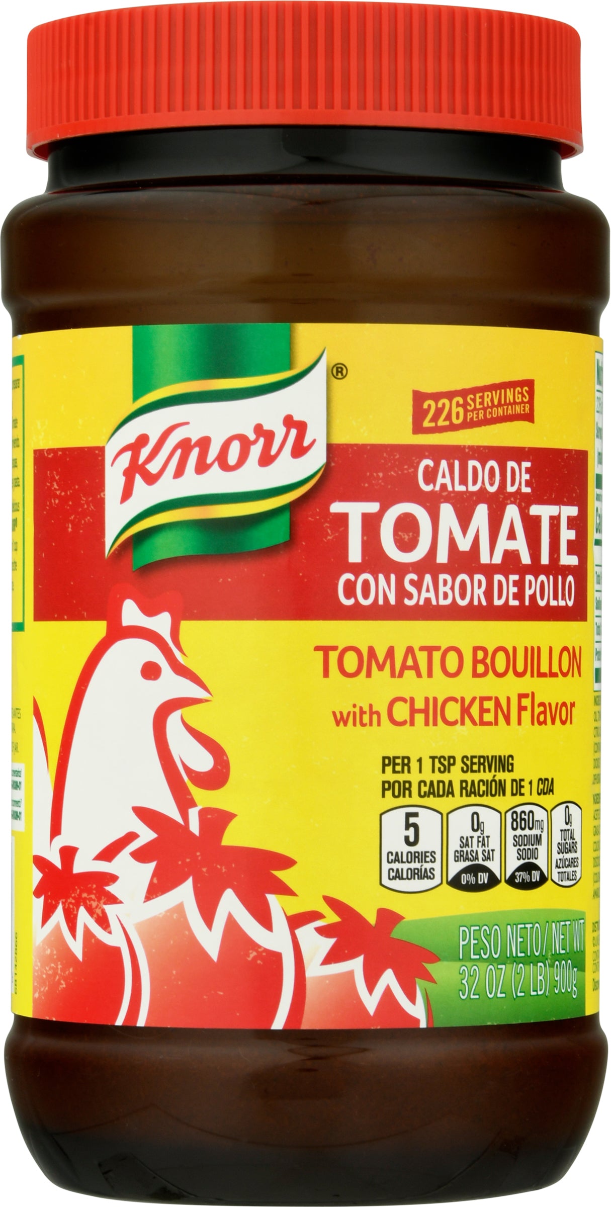 Knorr Tomato with Chicken Flavor Bouillon 32 oz - Case of 6