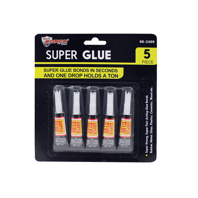 MAX FORCE - Max Force Household Super Glue 5 pk - Case of 24