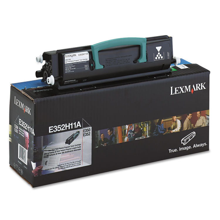 Lexmark - E352H11A Return Program High-Yield Toner, 9,000 Page-Yield, Black