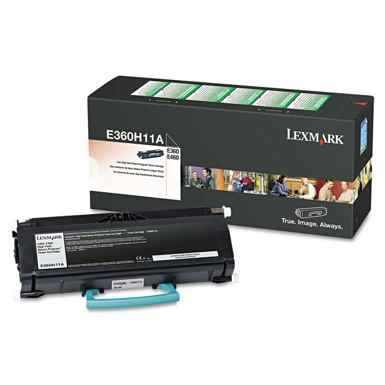 Lexmark - E360H11A Return Program High-Yield Toner, 9,000 Page-Yield, Black