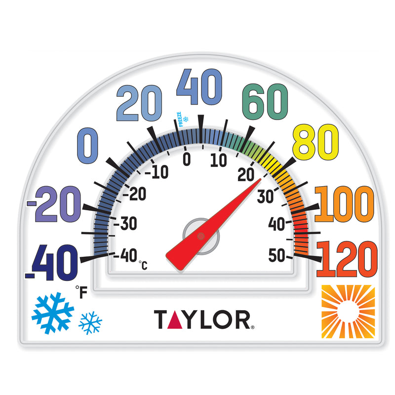 TAYLOR - Taylor Window Cling Dial Thermometer Plastic Clear 7 in.