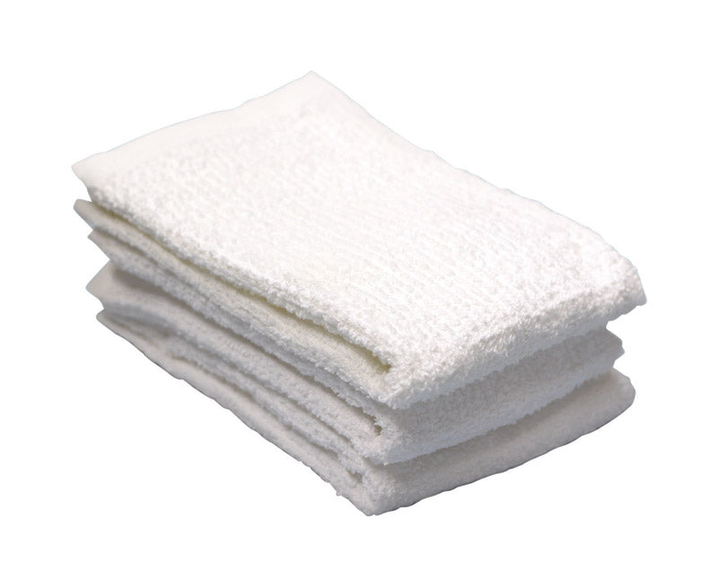 RITZ - Ritz Soap&Water White Cotton Solid Bar Mop Dish Cloth 3 pk - Case of 3 [10016]