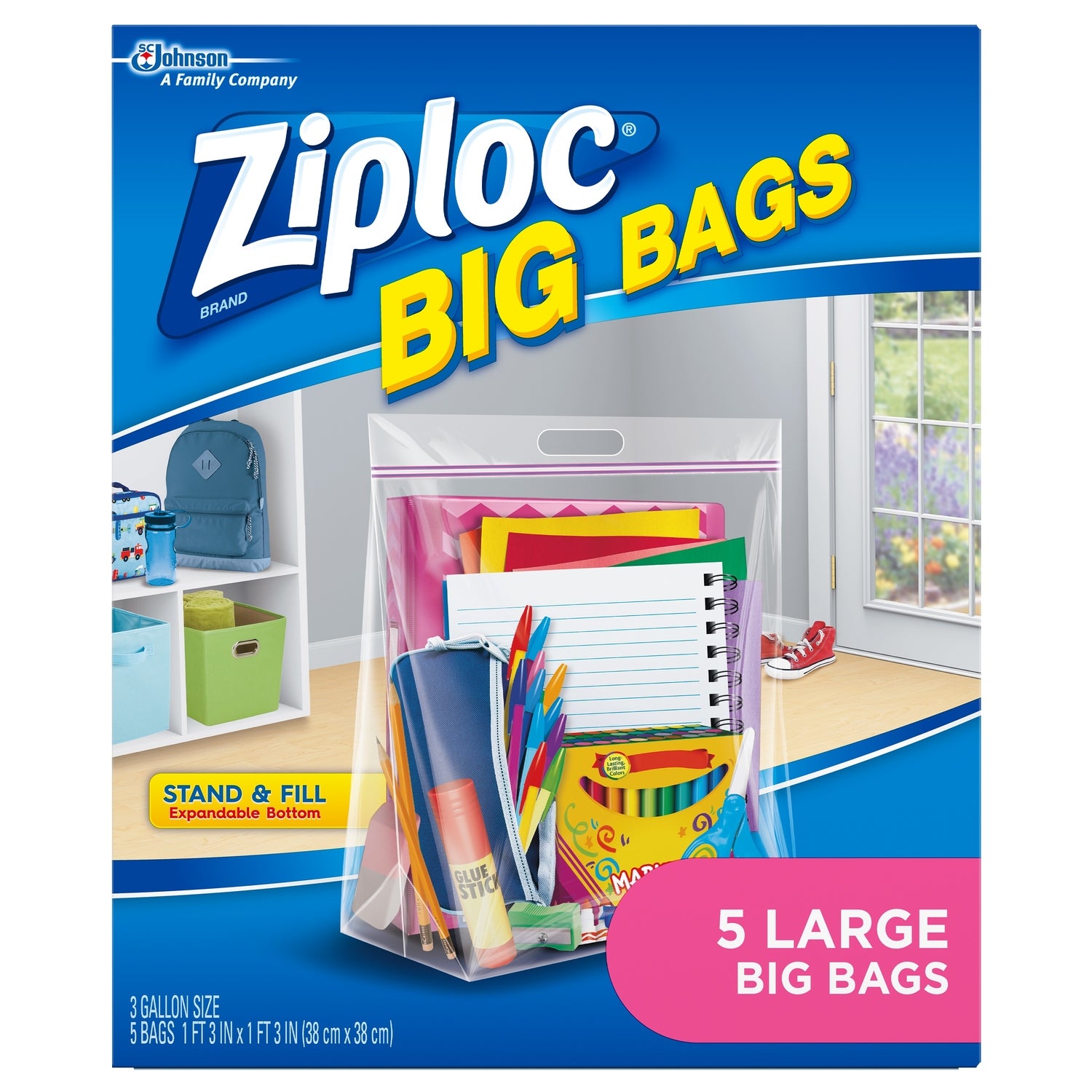 Ziploc Big Bags 3 gal Clear Storage Bag - Case of 4