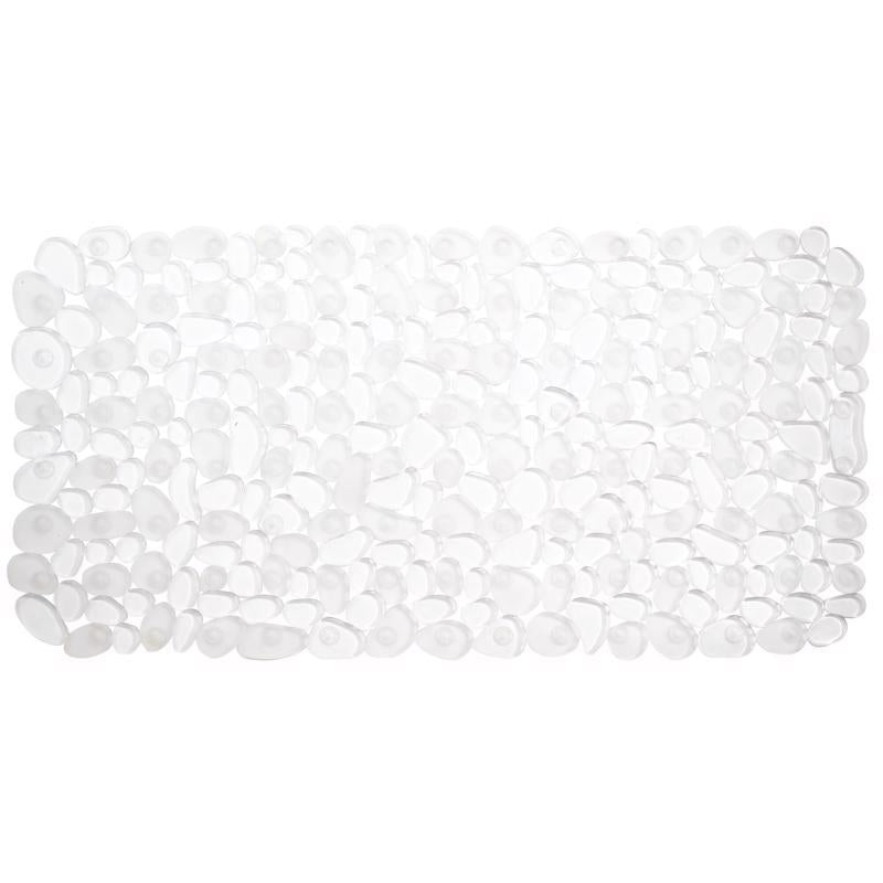 IDESIGN - iDesign 26-1/2 in. L X 13-3/4 in. W Clear PVC Bath Mat