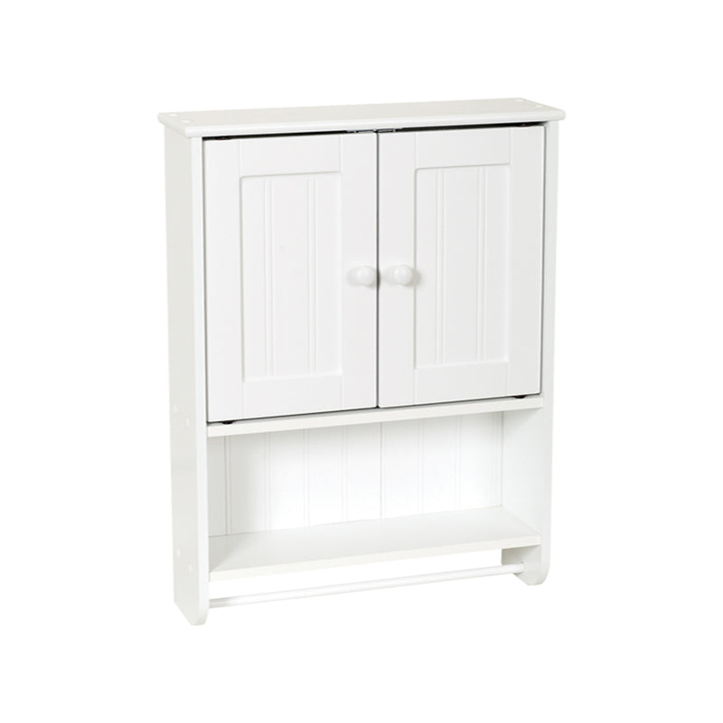 ZENNA HOME - Zenna Home Cottage Collection 25.63 in. H X 19.4 in. W X 5.75 in. D White Wood Wall Cabinet