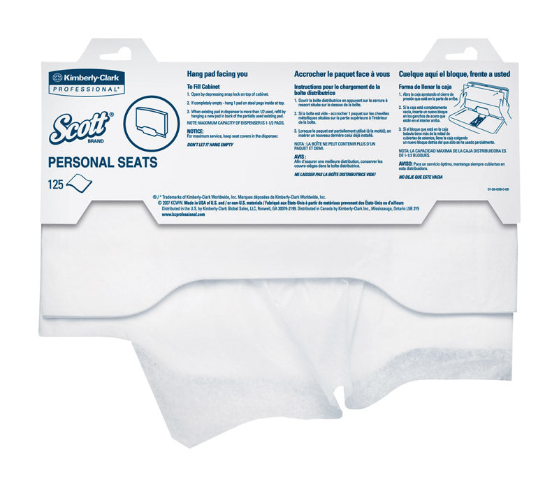 SCOTT - Scott Pro Flushable Toilet Seat Covers 1 Rolls 125 sheet 18 in.