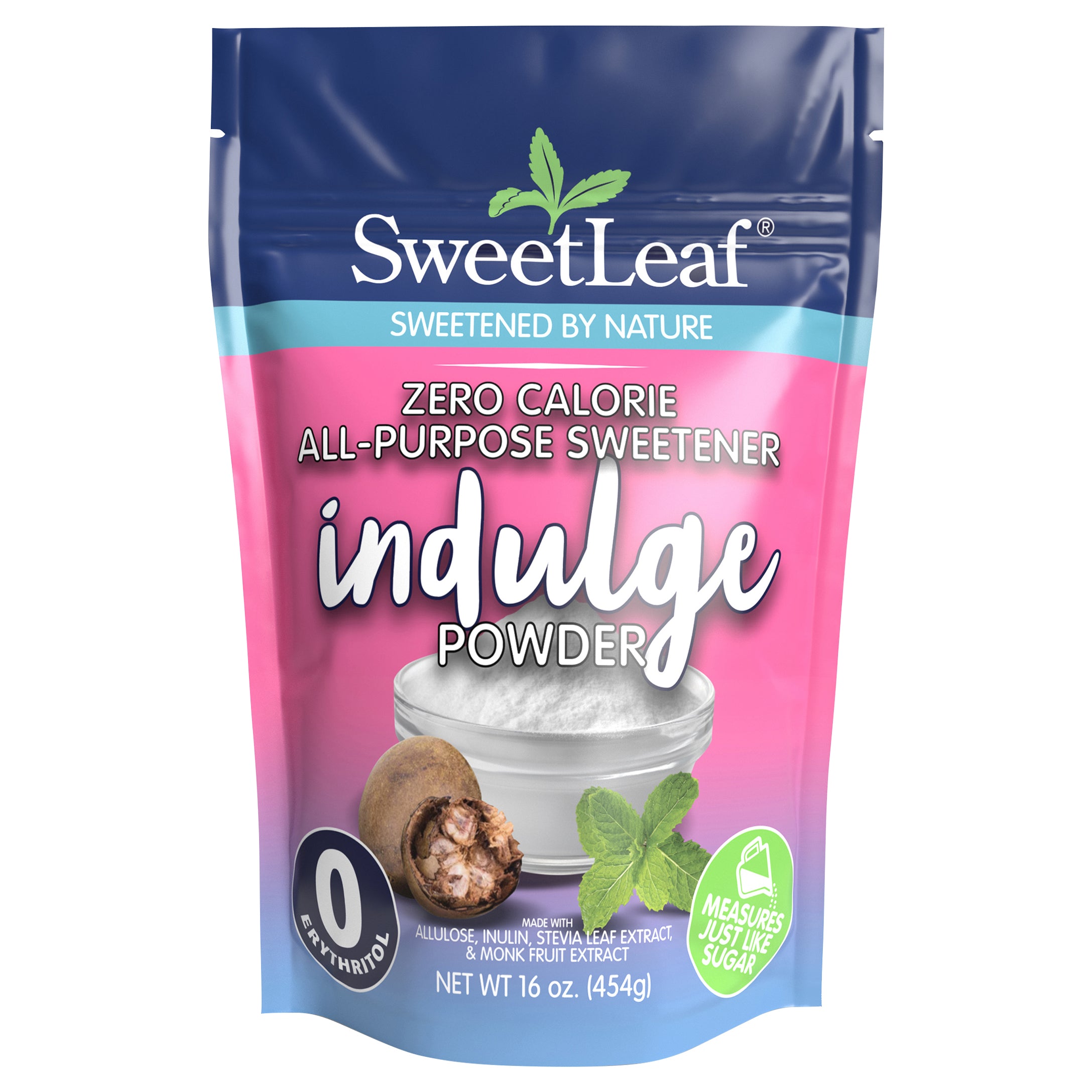 Indulge Powder, Zero Calorie      All-Purpose Sweetener, 16oz bag - Case of 6