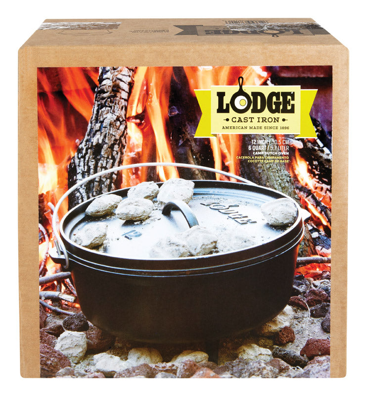 LODGE - Lodge Logic Cast Iron Dutch Oven 12 in. 6 qt Black