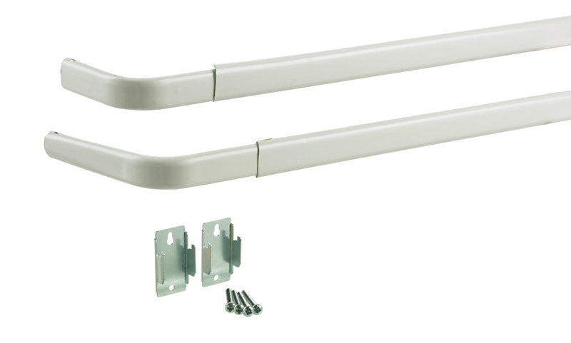 KENNEY - Kenney Enamel White Double Curtain Rod 28 in. L X 48 in. L