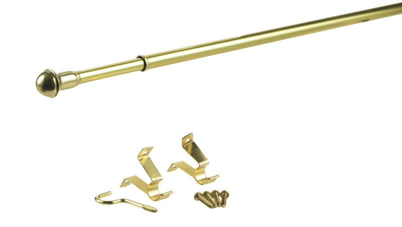 KENNEY - Kenney Brass Gold Curtain Rod 48 in. L X 86 in. L