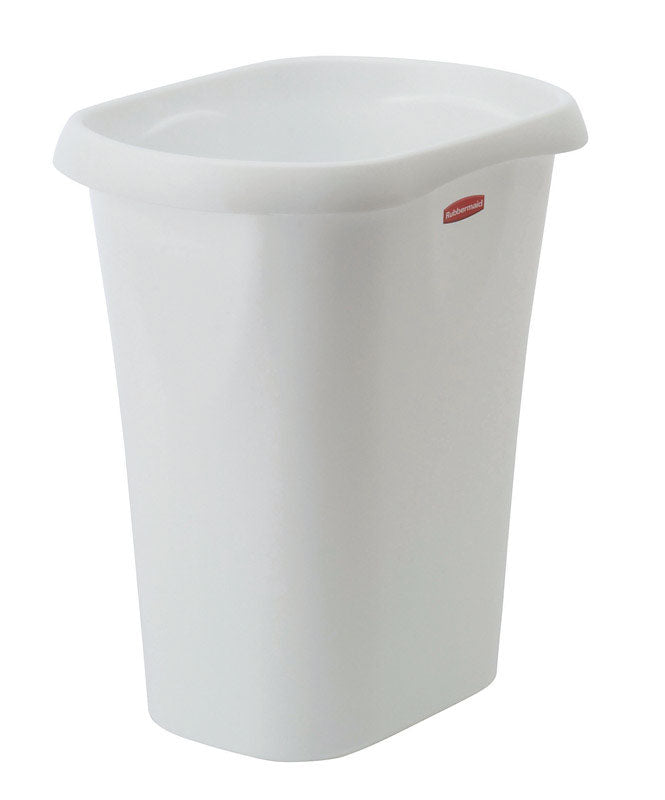 RUBBERMAID - Rubbermaid 3 gal White Polypropylene Open Top Wastebasket - Case of 8