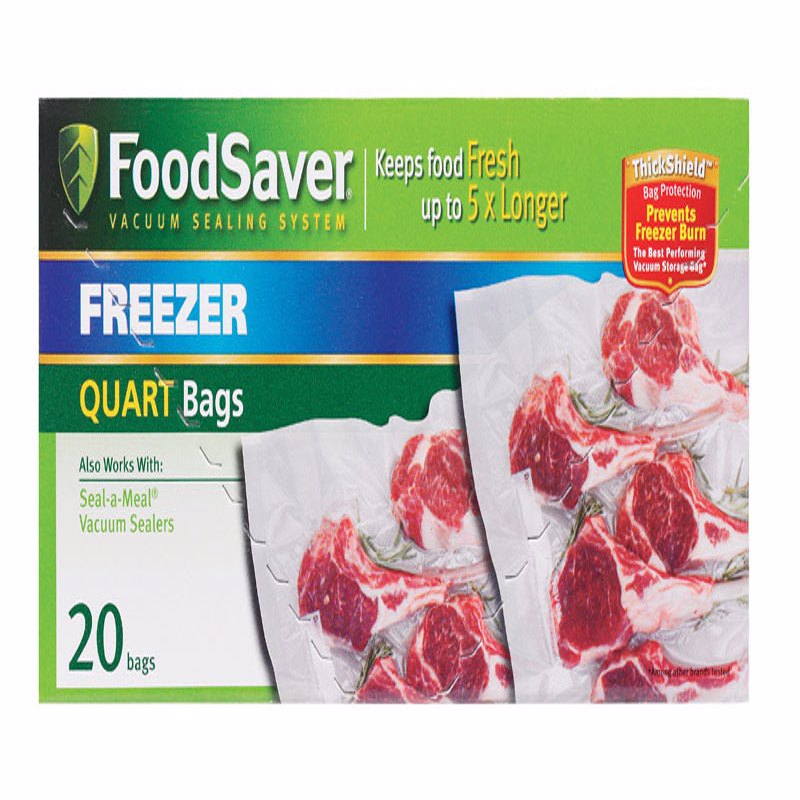 FOODSAVER - FoodSaver 1 qt Clear Vacuum Freezer Bags 20 pk