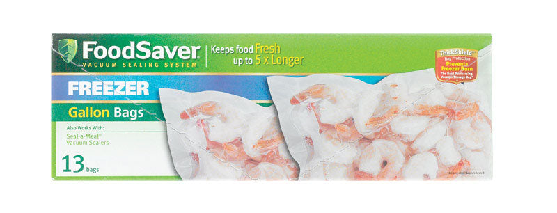 FOODSAVER - FoodSaver 1 gal Clear Vacuum Freezer Bags 13 pk