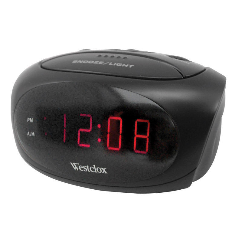 WESTCLOX - Westclox 0.6 in. Black Alarm Clock LED Plug-In