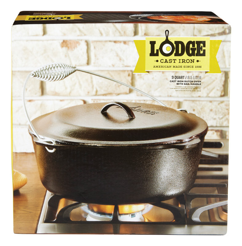 LODGE - Lodge Logic Cast Iron Dutch Oven 12.875 in. 9 qt Black