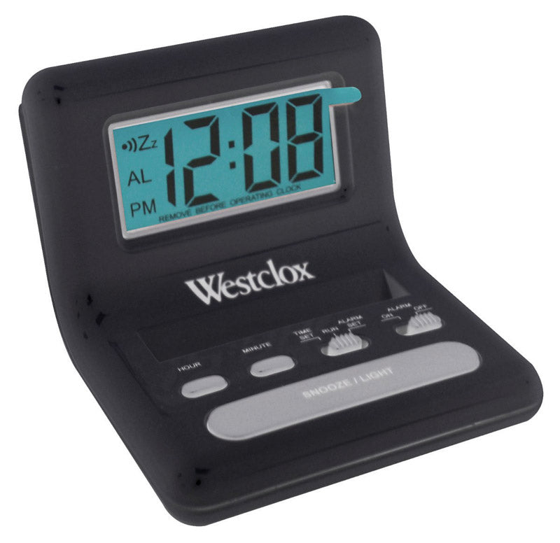 WESTCLOX - Westclox 0.8 in. Black Travel Alarm Clock Digital