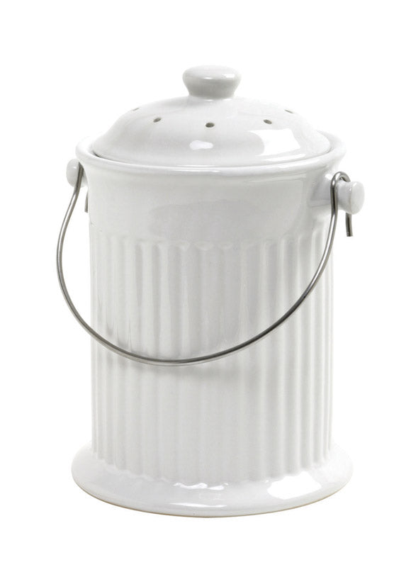 NORPRO - Norpro Nordic White Ceramic Compost Keeper 1 gal