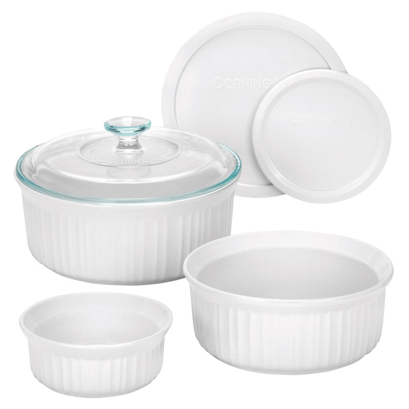 CORNINGWARE - CorningWare French White 11 in. W X 9.83 in. L Bake Set White 6 pc