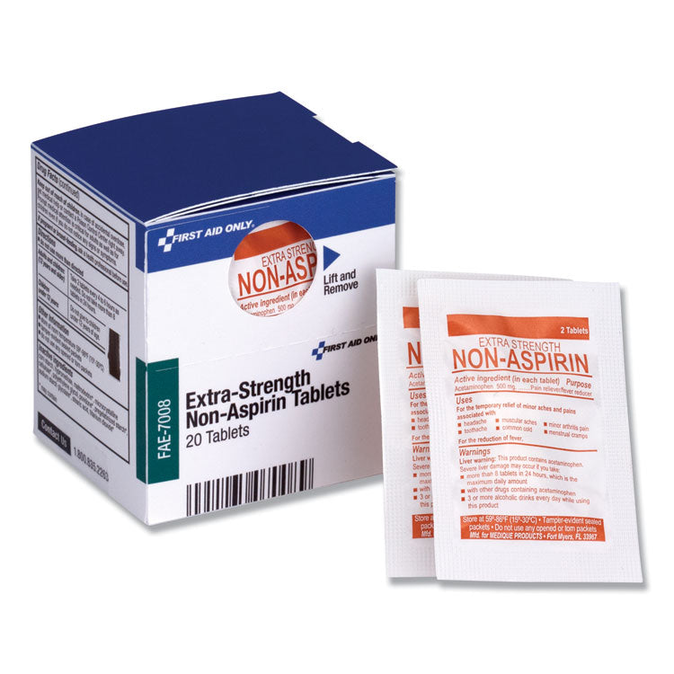 First Aid Only - Refill for SmartCompliance General Cabinet, Non-Aspirin Tablets, 20 Tablets