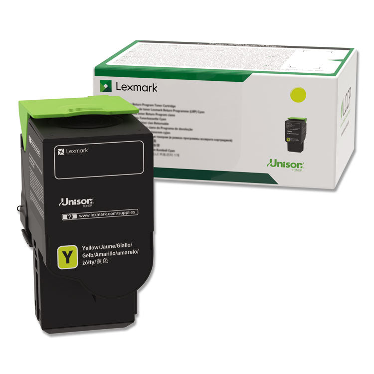 Lexmark - 78C1UY0 Return Program Toner, 7,000 Page-Yield, Yellow
