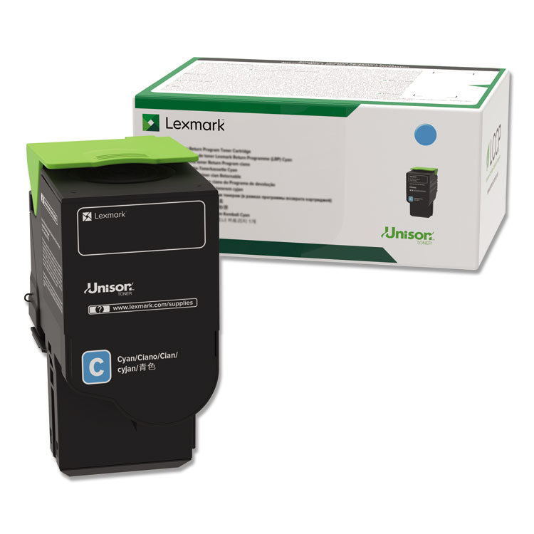 Lexmark - 78C1UC0 Return Program Toner, 7,000 Page-Yield, Cyan
