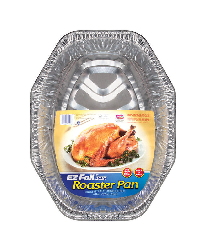 HEFTY - Hefty EZ Foil Aluminum Roaster Pan 20 lb Silver - Case of 12