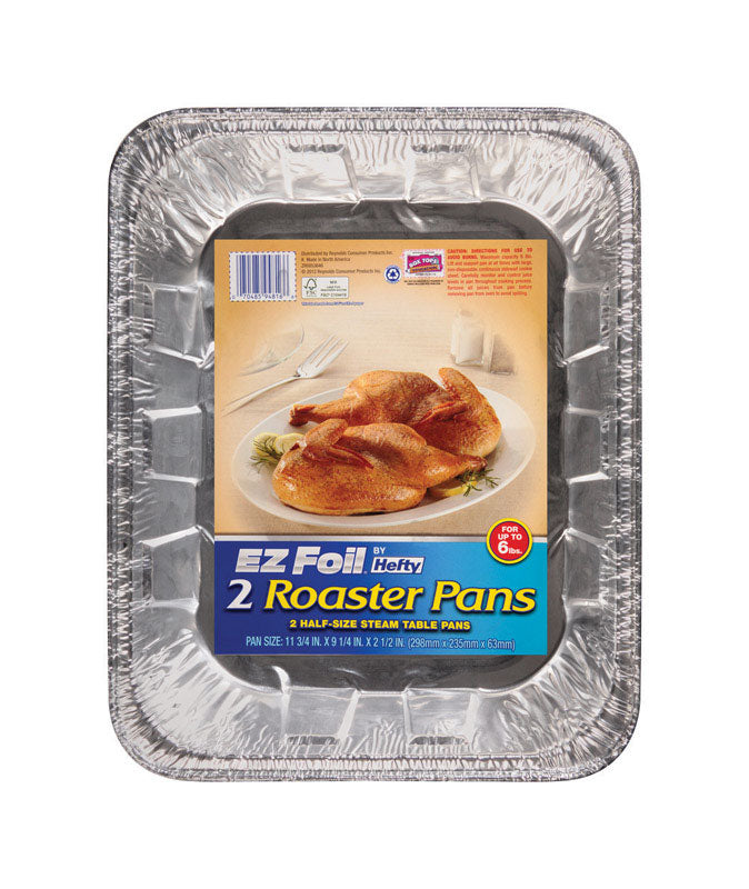 HEFTY - Hefty EZ Foil Aluminum Roaster Pan 6 qt Silver - Case of 12