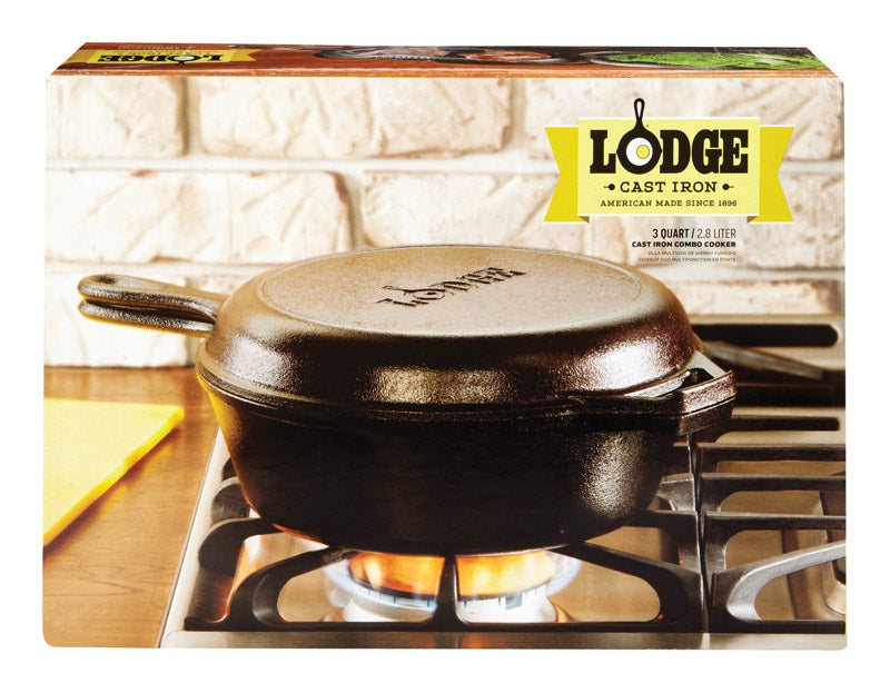 LODGE - Lodge Logic Cast Iron Skillet Set 10 in. 3.2 qt Black