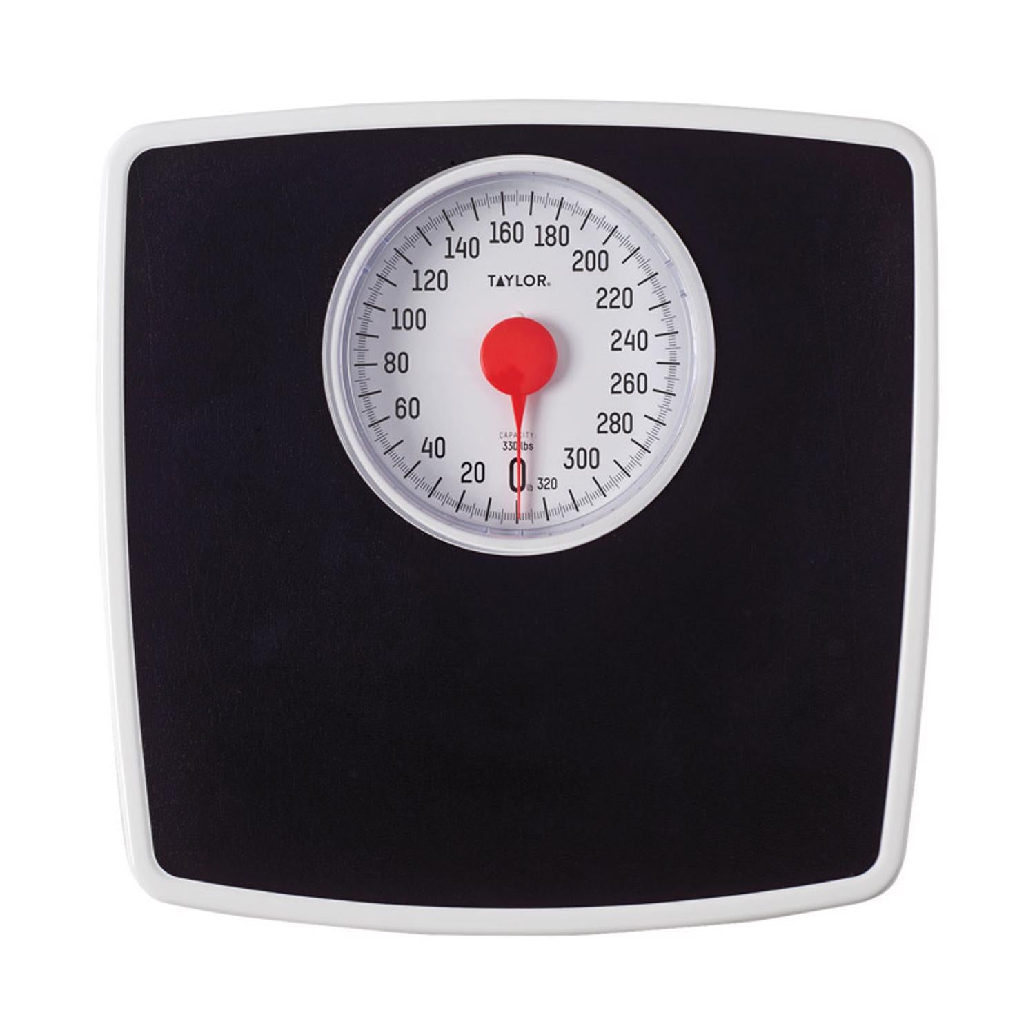 Taylor 330 lb Analog Bathroom Scale Black - Case of 2